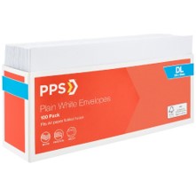 PPS DL Envelope Plainface Pk100